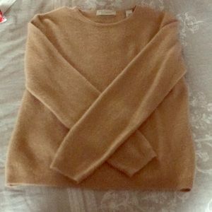 Camel color cashmere sweater.